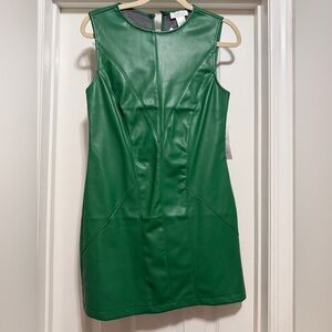 Leather Green Dress